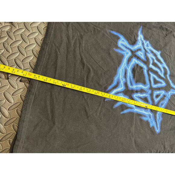 Revenge Men’s Anarchy Lightening Blue Logo T-Shirt Size XL - Picture 7 of 8